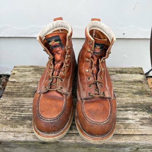 Thorogood Moc Toe USA Safety Wedge Work Boots 6” Style 804 4200 Size 10 1/2 D - Picture 5 of 10